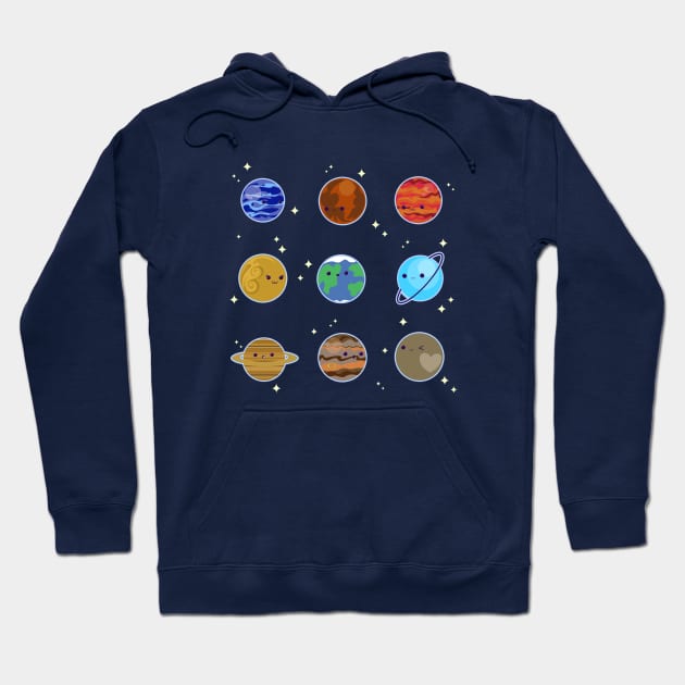 Kawaii Planets Hoodie by lulubee